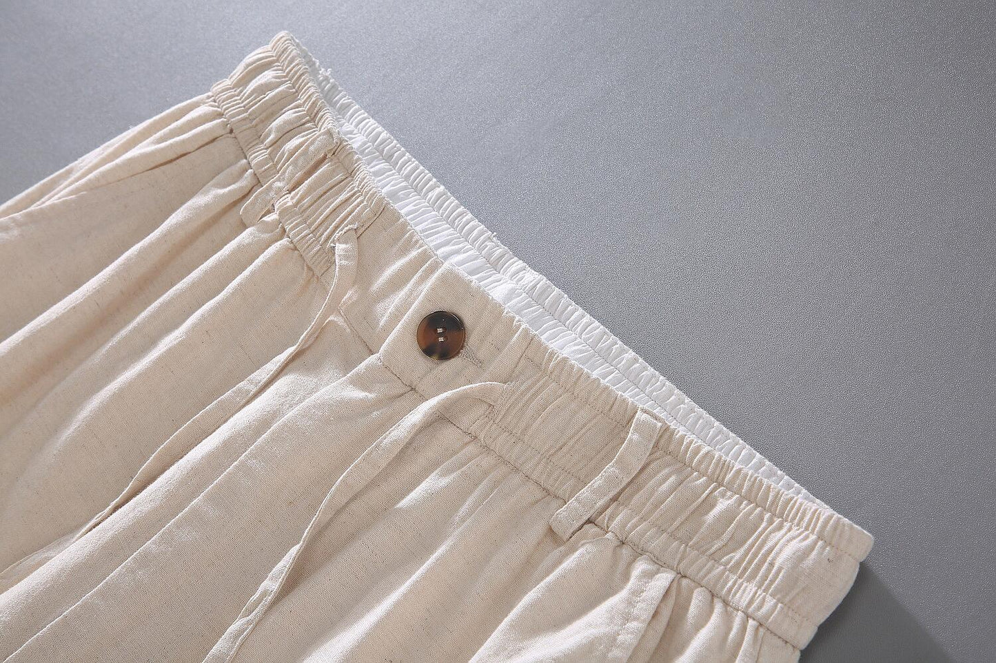 Men's Lightweight Linen Cropped Pants