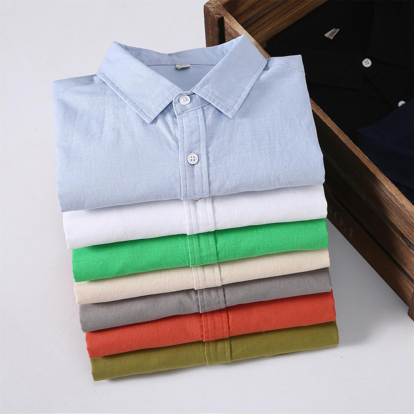 Retro Linen Cotton Long Sleeve Shirt