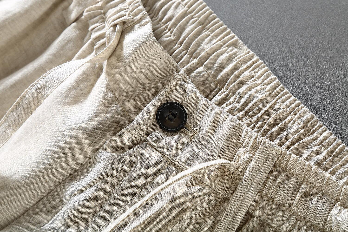 Men's Linen Cropped Pants - Breathable & Casual