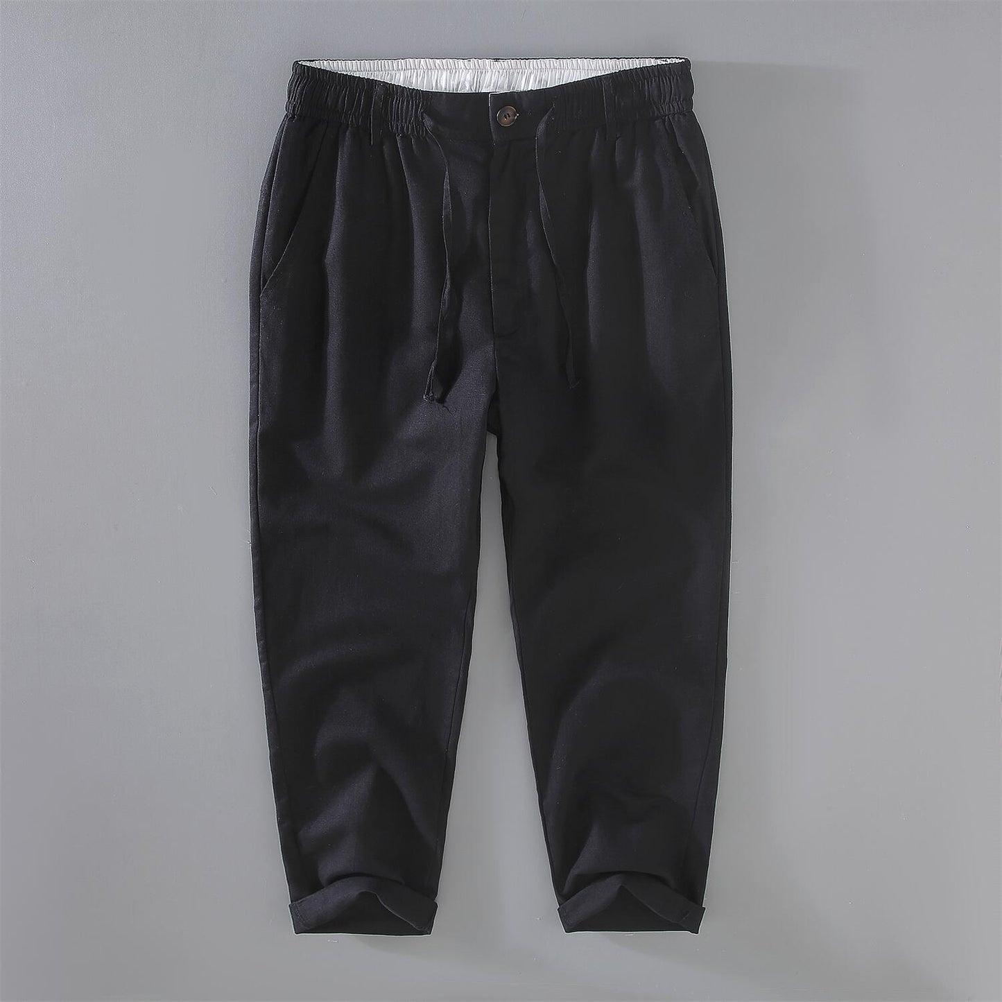 Men's Lightweight Linen Cropped Pants